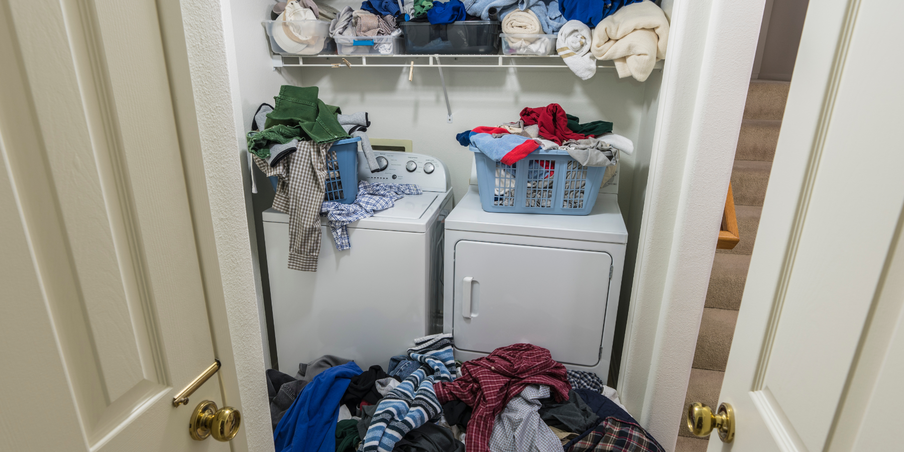 Messy Laundry Room In Home