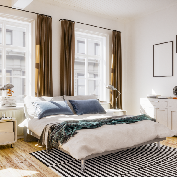 Airbnb Laundry With Striped Rug 600X600